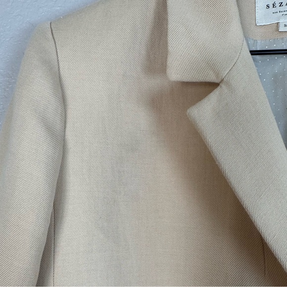 Sezane Michele Jacket Blazer Linen Blend in Butter Beige size 38 US 6 - Picture 14 of 16